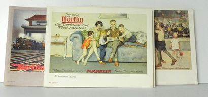 null MÄRKLIN, 9 catalogues de 1927 à 1934 (reproductions faites à l'usine) [parfait...