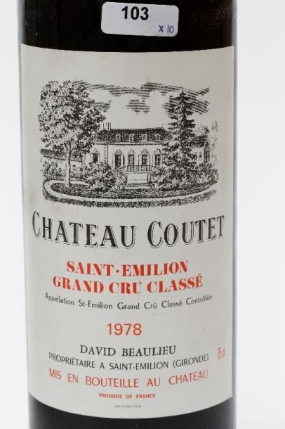 null BORDEAUX (SAINT-ÉMILION), rouge, Château Coutet, grand cru classé 1978, dix...