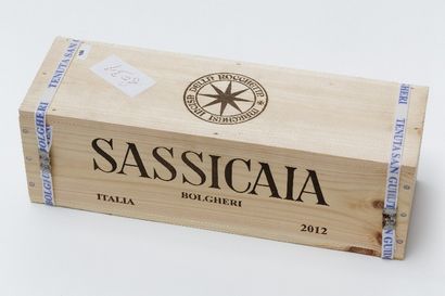 null ITALIE (TOSCANE), rouge, Sassicaia 2012, un magnum dans sa boîte d'origine ...