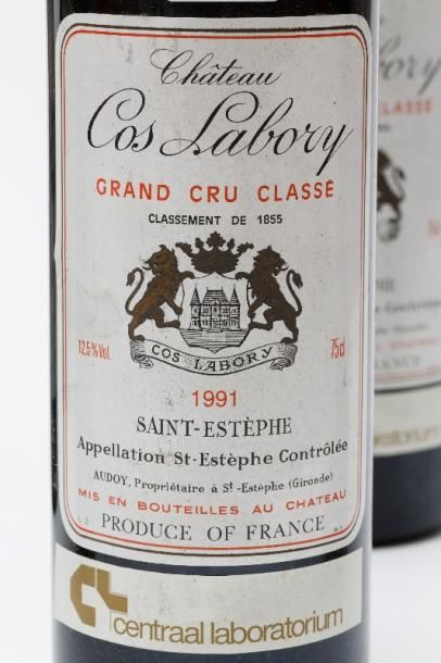 null BORDEAUX (SAINT-ESTÈPHE), rouge, ensemble de neuf bouteilles :

- Château Lafon...