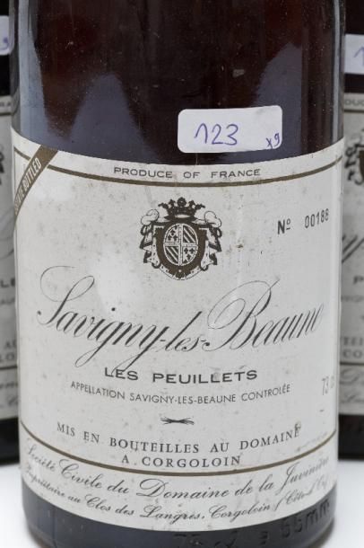 null BOURGOGNE, rouge, Savigny-lès-Beaune, neuf bouteilles :

- L.P.F. Bocquet 1969,...