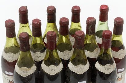 null BOURGOGNE, rouge, Cuvée Agnès Gauthier 1979, treize bouteilles [étiquettes altérées,...