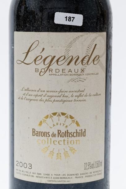 null BORDEAUX, rouge, Barons de Rothschild - Lafite Collection, Légende 2003, un...