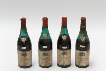 null BOURGOGNE, rouge, Nuits-Saint-Georges / Jean Allier 1959, quatre bouteilles...