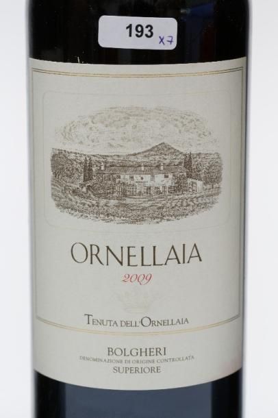 null ITALIE (TOSCANE), rouge, Tenuta dell'Ornellaia 1995 (une) et 2009 (six), sept...