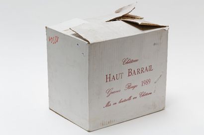 null BORDEAUX (GRAVES), rouge, Château Haut-Barrail 1989, douze bouteilles [bas-...