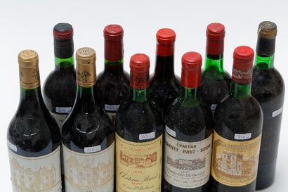 null BORDEAUX, rouge, lot de dix bouteilles :

- (POMEROL), Château Nénin 1966, une...
