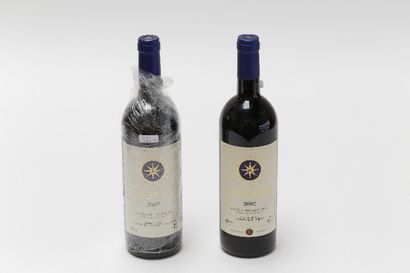 null ITALIE (TOSCANE), rouge, Bolgheri Sassicaia 2002 et 2007, deux bouteilles.