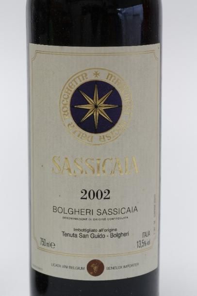 null ITALIE (TOSCANE), rouge, Bolgheri Sassicaia 2002 et 2007, deux bouteilles.