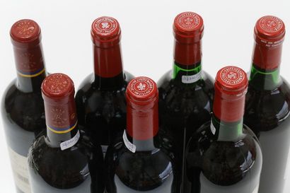 null BORDEAUX (PAUILLAC), rouge, ensemble de sept bouteilles :

- Château Lynch Bages,...