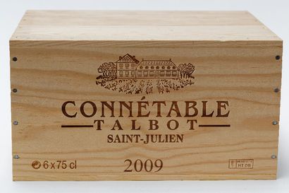 null BORDEAUX (SAINT-JULIEN), rouge, Château Talbot 2009, six bouteilles dans leur...