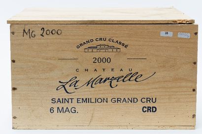 null BORDEAUX (SAINT-ÉMILION), rouge, Château La Marzelle, grand cru 2000, six magnums...