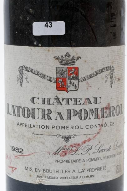 null BORDEAUX (POMEROL), rouge, Château Latour à Pomerol, 1982, un magnum [étiquette...