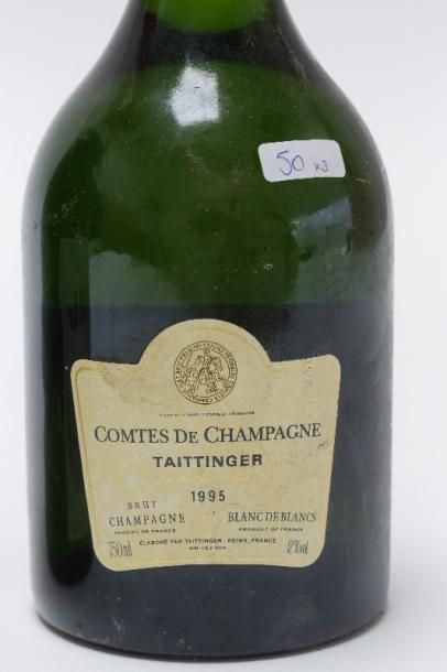 null CHAMPAGNE, blanc effervescent, Taittinger / Comtes de Champagne, brut 1995,...