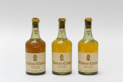 null JURA, blanc, Château Chalon - Vigne aux Dames 1978, trois bouteilles [mi-ép...