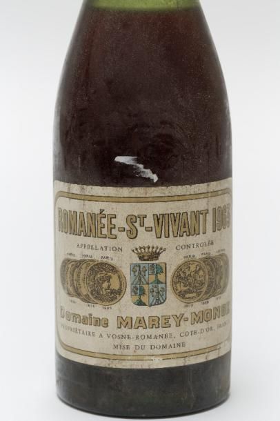 null BOURGOGNE, rouge, Romanée-Saint-Vivant / Domaine Marey-Monge 1963, une bouteille...