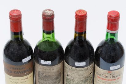 null BORDEAUX, rouge, ensemble de quatre bouteilles :

- (PAUILLAC), Château Duhart-Milon...