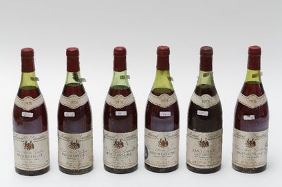 null BOURGOGNE, rouge, Santenay - Clos Genets / Marcel Gauthier 1978, six bouteilles...