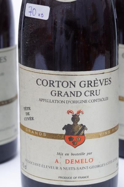 null BOURGOGNE, rouge, Corton Grèves - Grand Cru / A. Demelo 1981, neuf bouteilles...