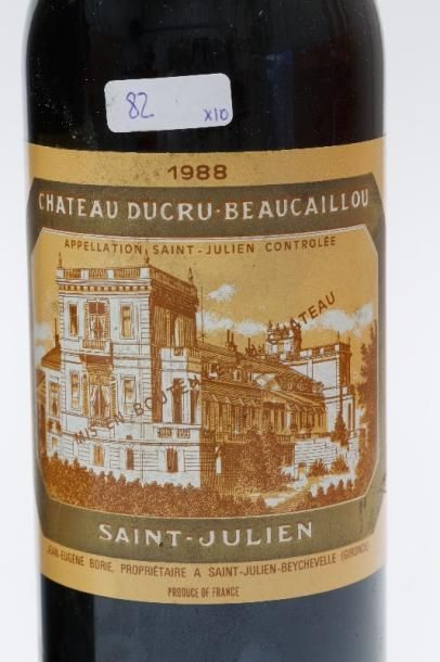 null BORDEAUX (SAINT-JULIEN), rouge, ensemble de dix bouteilles :

- Grand Vin de...