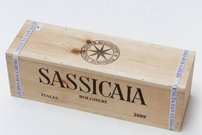 null ITALIE (TOSCANE), rouge, Sassicaia 2009, un magnum dans sa boîte d'origine ...