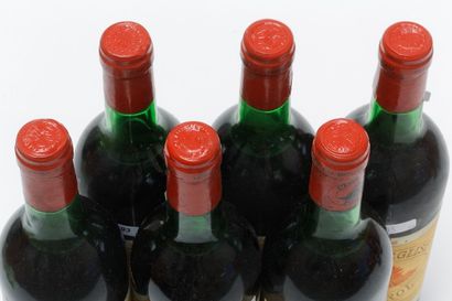 null BORDEAUX (POMEROL), rouge, ensemble de dix bouteilles :

- Château Gazin 1970,...