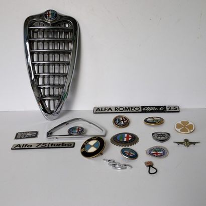 null Accessoires automobiles : calandre Alfa Romeo, 10 insignes Alfa Romeo, 1 BMW,...