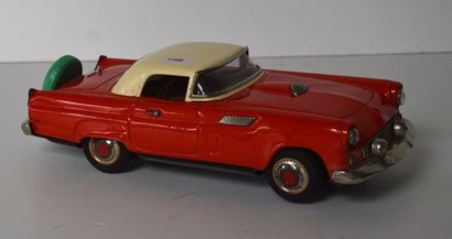 null NOMURA Japan, Ford 1950 Thunder Bird en tôle rouge et blanche, battery operated,...