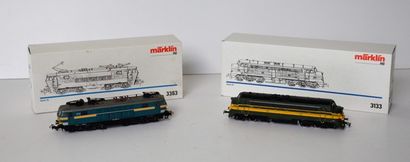 null MÄRKLIN (2) locomotives belges (MB) [neuves, en boîtes blanches, quasi pas roulé,...