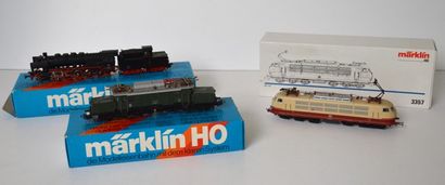 null MÄRKLIN (3) locomotives :

- 3084 locomotive type 150 noire 050 082-7 (GB) [boîte...