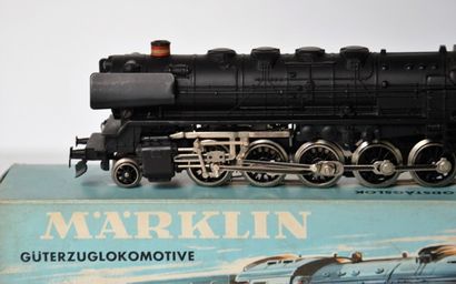 null MÄRKLIN 3045, locomotive danoise 150 noire n° 205, tender à 4 axes, fumigène...