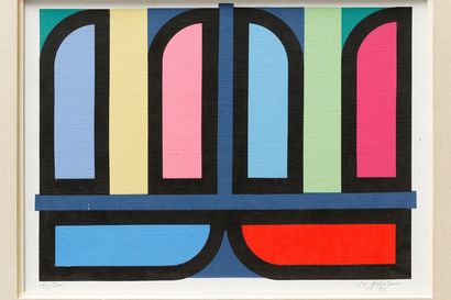 DELAHAUT Jo (1911-1992) "Sans titre", XXe, sérigraphie, signée en bas à droite et...