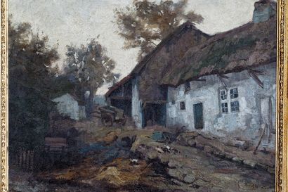 LEDUC Paul (1876-1943) "Paysage rural", circa 1900, huile sur toile, signée en bas...