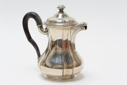 DELHEID FRERES Service à café et à thé dans le goût Louis XV, XXe, argent, poinçons,...
