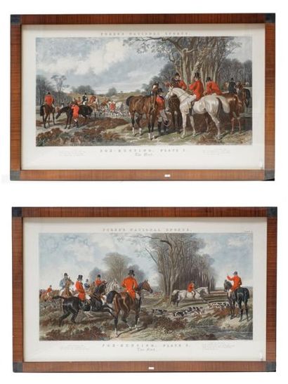 HERRING John Frederick I (1795-1865) "Fox-Hunting - Plate 1 (The Meet) & Plate 2...