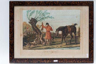 VERNET Carle (1758-1836) "La Chasse", "Le Renard pris" et "Le Retour du chasseur",...