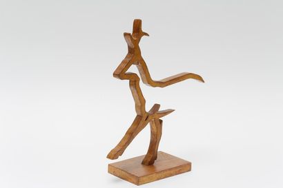 VAN DEN DRIESSCHE Étienne (1959) "Foulée brocardienne", 2016, sculpture en chêne...