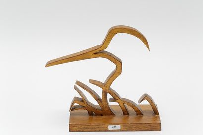 VAN DEN DRIESSCHE Étienne (1959) "Scolopax", [20]16, sculpture en chêne à patine...