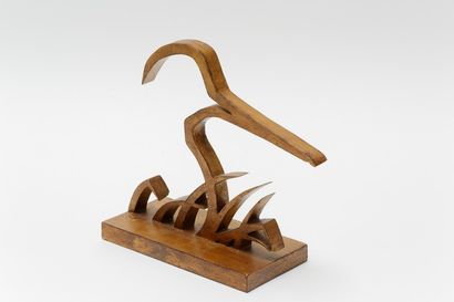 VAN DEN DRIESSCHE Étienne (1959) "Scolopax", [20]16, sculpture en chêne à patine...