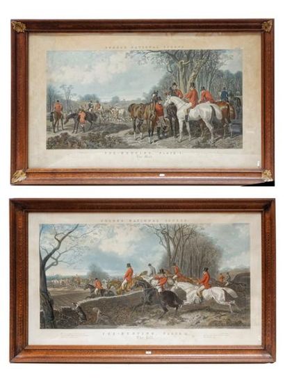 HERRING John Frederick I (1795-1865) "Fox Hunting - Plate 1 (The Meet) & Plate 2...