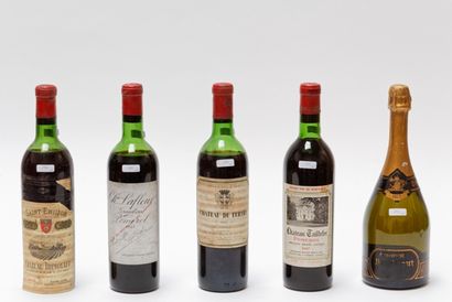 null BORDEAUX, rouge, ensemble de quatre bouteilles :

- (POMEROL), Château Lafleur...