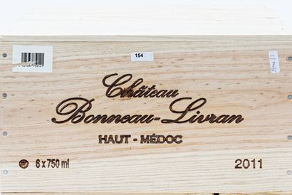 null BORDEAUX (HAUT-MÉDOC), rouge, Château Bonneau-Livran 2011, six bouteilles dans...