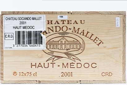 null BORDEAUX (HAUT-MÉDOC), rouge, Château Sociando-Mallet 2001, douze bouteilles...