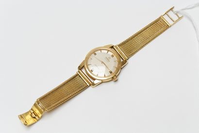 OMEGA Montre d'homme Seamaster, bracelet en or jaune 18k, poinçons, 80 g env. (brut)...