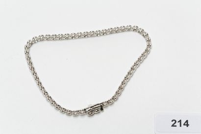 null Bracelet "Tennis" en or 14k serti de brillants, l. 19cm, 10 g env. (brut).