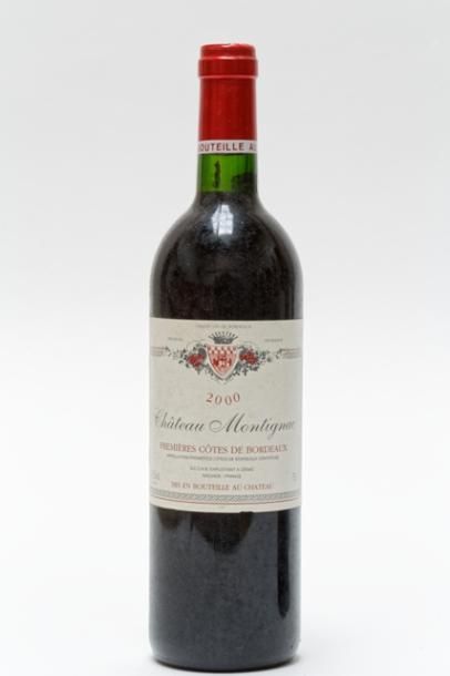 null BORDEAUX, rouge, ensemble de six bouteilles :

- (PREMIÈRES-CÔTES-DE-), Château...