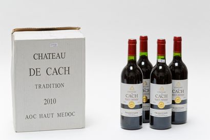 null BORDEAUX (HAUT-MÉDOC), rouge, Château de Cach, Tradition 2010, dix bouteilles...