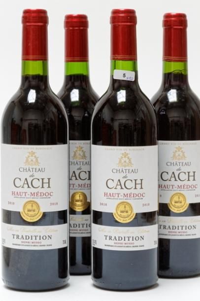 null BORDEAUX (HAUT-MÉDOC), rouge, Château de Cach, Tradition 2010, dix bouteilles...