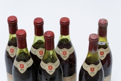 null BOURGOGNE, rouge, ensemble de quinze bouteilles :

- (MUSIGNY), Faiveley 1974,...