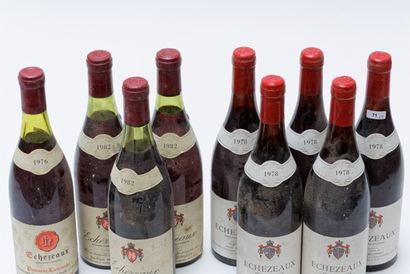 null BOURGOGNE (ECHÉZEAUX), rouge, ensemble de neuf bouteilles :

- Domaine Lamarche...
